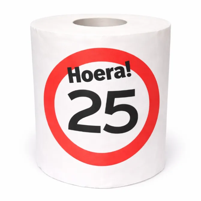 WC rol 25 jaar verkeersbord