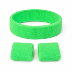 Zweetband set neon groen